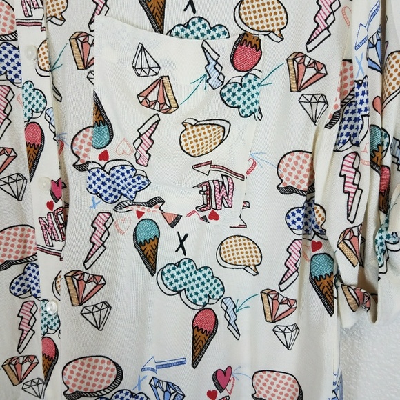 ZARA Trafaluc comic print top - Picture 4 of 4